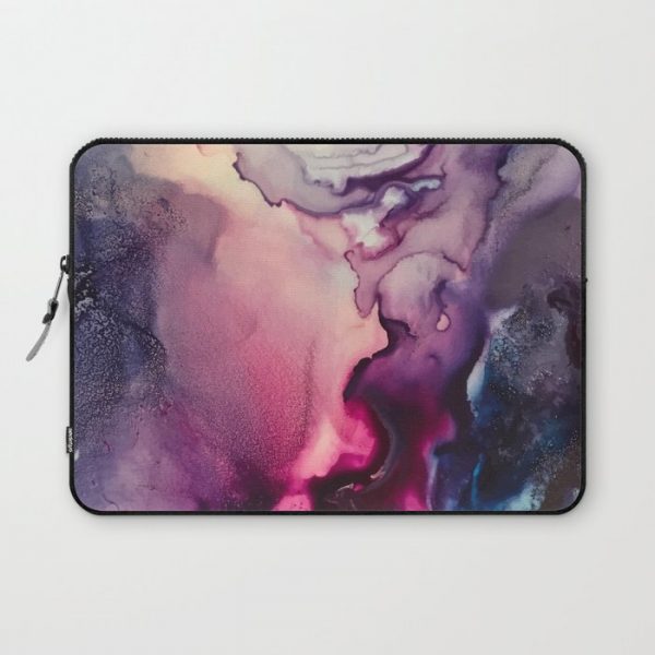 Mission Fusion - Mixed Media Painting Computer Cover by ELIZABETH KARLSON - Laptop Sleeve - 13"