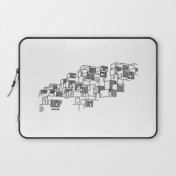 Montreal - Habitat67 - Black Computer Cover by Darvee - Laptop Sleeve - 13"