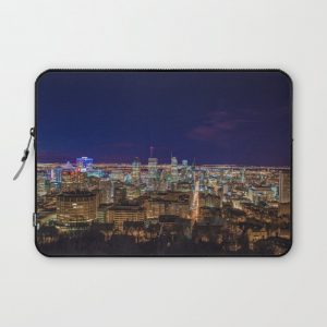 Montreal Nightlights Computer Cover by cmfotography - Laptop Sleeve - 13"