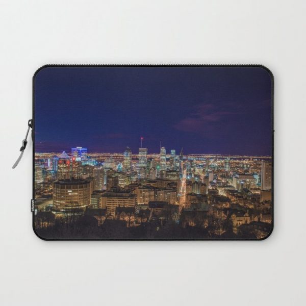 Montreal Nightlights Computer Cover by cmfotography - Laptop Sleeve - 13"