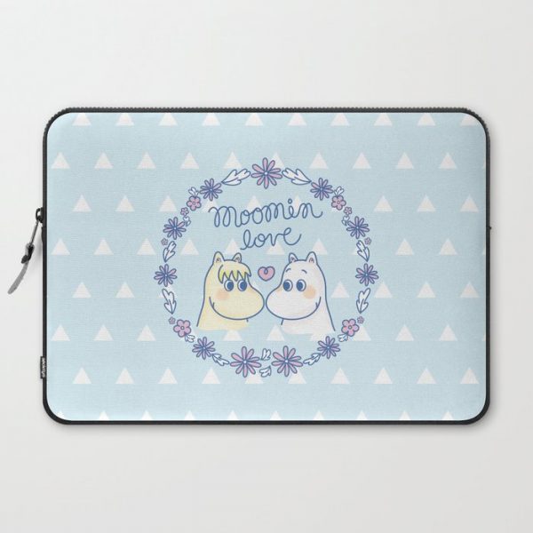 Moomin Love Sky Blue Computer Cover by Erika Ibaceta - Laptop Sleeve - 15"