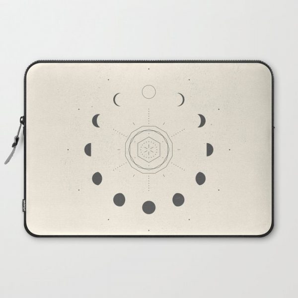 Moon Phases Light Computer Cover by Nayla Smith - Laptop Sleeve - 15"