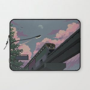 Moonrise Train Computer Cover by 8PXL - Laptop Sleeve - 13"