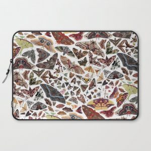 Moths of North America Pattern Computer Cover by Jada Fitch - Laptop Sleeve - 15"