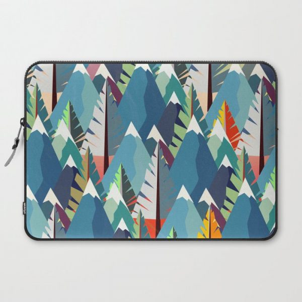 Mountains and Spruces Pattern Computer Cover by Roxanne G - Laptop Sleeve - 15"