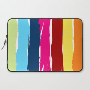 Multicolor stripes background Computer Cover by skleznev - Laptop Sleeve - 15"