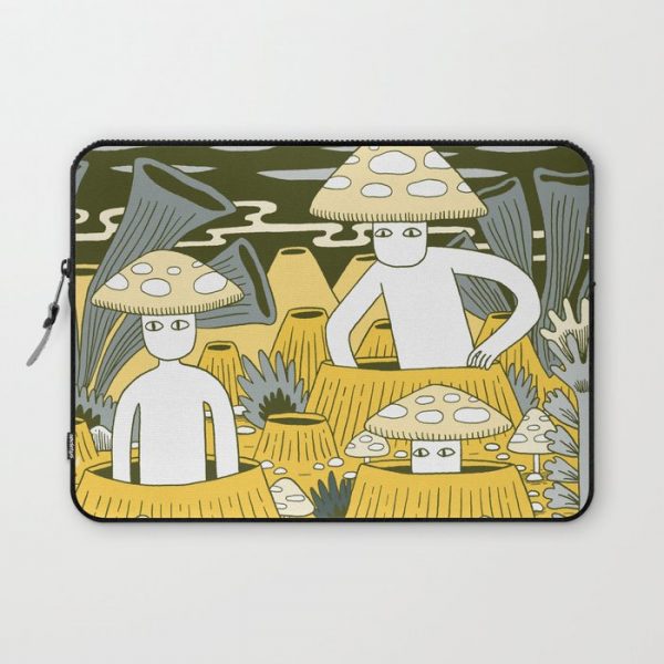 Mushroom Men Computer Cover by Jack Teagle - Laptop Sleeve - 13"