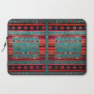 N41 - Blue Bohemian Traditiona Moroccan Artwork. Computer Cover by ARTERESTING Bazaar - Laptop Sleeve - 15"