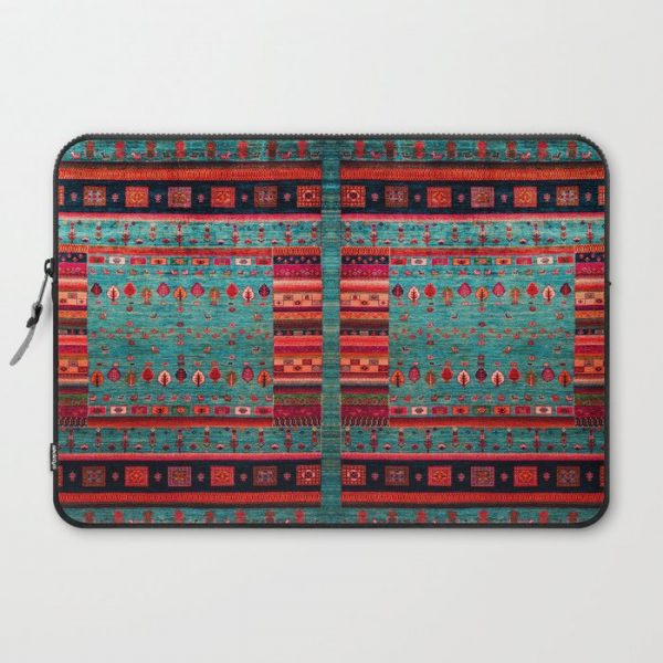 N41 - Blue Bohemian Traditiona Moroccan Artwork. Computer Cover by ARTERESTING Bazaar - Laptop Sleeve - 15"