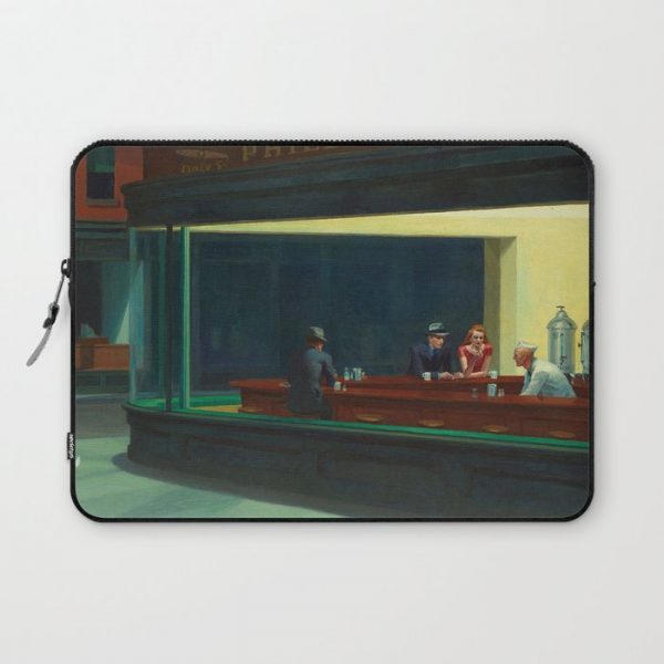 NIGHTHAWKS - EDWARD HOPPER Computer Cover by THE ICONIC PAINTINGS - Laptop Sleeve - 13"