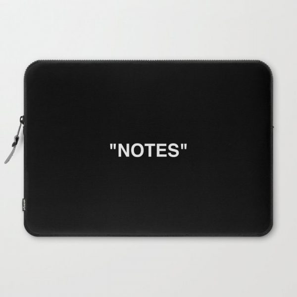 "NOTES" Computer Cover by EM - Showmetype - Laptop Sleeve - 15"