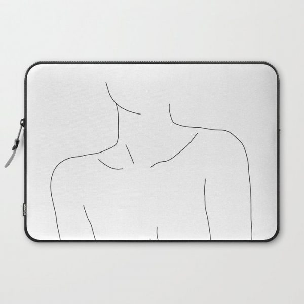 Neckline collar bones drawing - Erin Computer Cover by The Colour Study - Laptop Sleeve - 15"