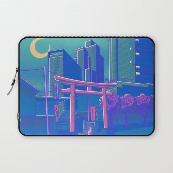 Neon Moon Computer Cover by SURUDENISE - Laptop Sleeve - 13"