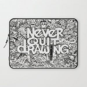 Never Quit Drawing Computer Cover by Kerby Rosanes - Laptop Sleeve - 13"