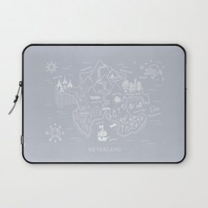 Neverland Map - Gray Computer Cover by Merlin - Laptop Sleeve - 13"