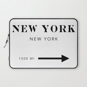 New York New York City Miles Arrow Computer Cover by Typologie Paper Co - Laptop Sleeve - 13"