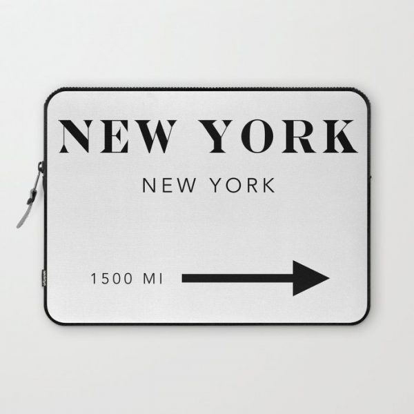 New York New York City Miles Arrow Computer Cover by Typologie Paper Co - Laptop Sleeve - 13"