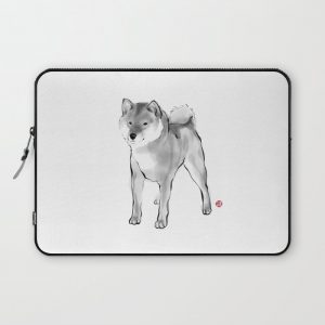 One Handsome Shiba Inu Computer Cover by Rice and Ink - Laptop Sleeve - 13"