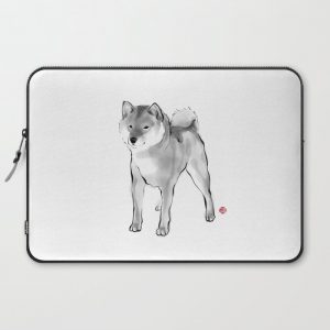 One Handsome Shiba Inu Computer Cover by Rice and Ink - Laptop Sleeve - 15"