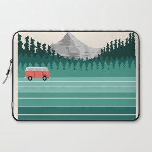 Oregon - retro throwback 70s vibes travel poster van life vacation mountains to sea Computer Cover by seventy eight - Laptop Sleeve - 15"