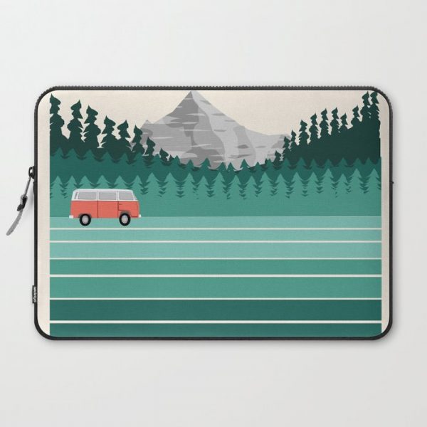 Oregon - retro throwback 70s vibes travel poster van life vacation mountains to sea Computer Cover by seventy eight - Laptop Sleeve - 15"