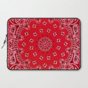 Paisley - Bandana Art - Red - Southwestern Computer Cover by Walk on Water - Laptop Sleeve - 15"