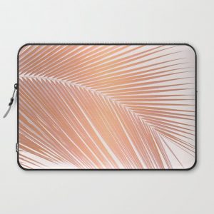 Palm leaf - copper pink Computer Cover by Gale Switzer - Laptop Sleeve - 15"