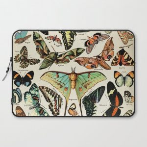 Papillon I Vintage French Butterfly Charts by Adolphe Millot Computer Cover by Visionary Sea - Laptop Sleeve - 15"