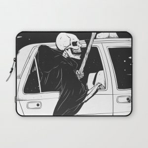 Passenger taxi grim - black and white - gothic reaper Computer Cover by mario's - Laptop Sleeve - 13"