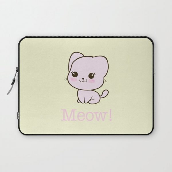 Pastel Kitten Kawaii Computer Cover by Jesse Steel - Laptop Sleeve - 13"