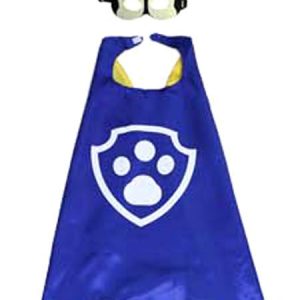 Paw Patrol Cape Costume Kids Printed Birthday Party Cape And Mask Set