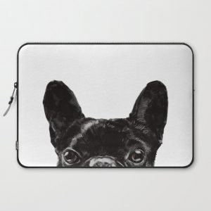 Peeking French Bulldog Computer Cover by Big Nose Work - Laptop Sleeve - 15"