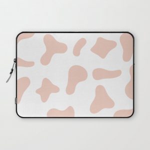 Pink And White Cow Skin Computer Cover by Muu Cases - Laptop Sleeve - 13"