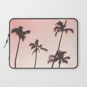 Pink Palm Trees Computer Cover by wanderhaus - Laptop Sleeve - 13"