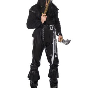 Pirate Costume Halloween Rivet Black Men Carnival Costumes