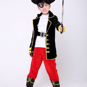 Pirate Costume Kids Halloween Black Boys Costume Outfit