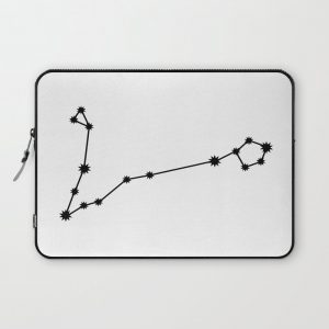 Pisces Star Sign Black & White Computer Cover by astral spirits - Laptop Sleeve - 13"