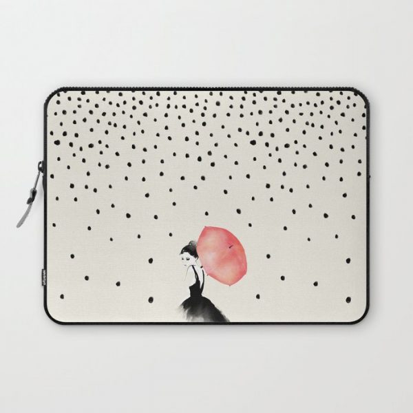 Polka Rain Computer Cover by Karen Hofstetter - Laptop Sleeve - 13"