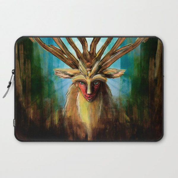 Princess Mononoke The Deer God Shishigami Tra Digital Painting. Computer Cover by Barrett Biggers - Laptop Sleeve - 15"