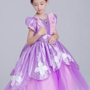 Princess Sophia Cosplay Costume Disney Halloween Purple Little Girl Dresses