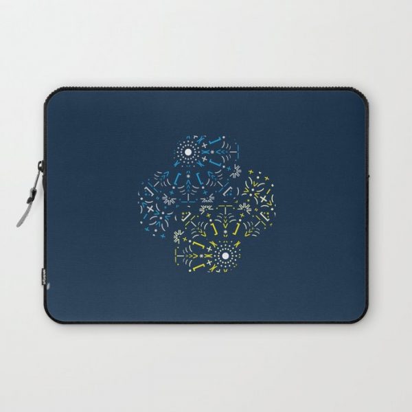 Python Code Mandala Computer Cover by char*line; - Laptop Sleeve - 13"