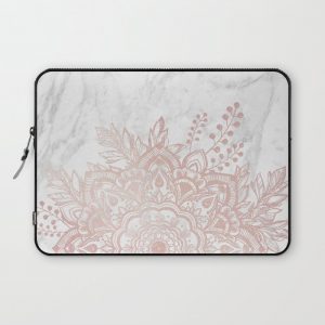 Queen Starring of Mandala-White Marble Computer Cover by ''CVogiatzi. - Laptop Sleeve - 13"