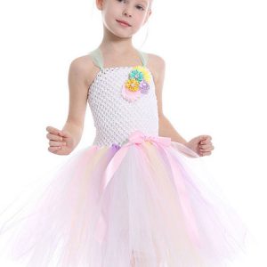 Rainbow Unicorn Dresses Baby Girls Halloween Costume Princess Kids Tutu Fancy Dress