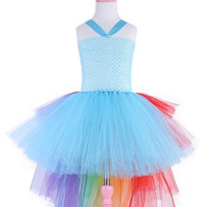 Rainbow Unicorn Dresses Kids Little Girls Tutu Fancy Dress Halloween Costume