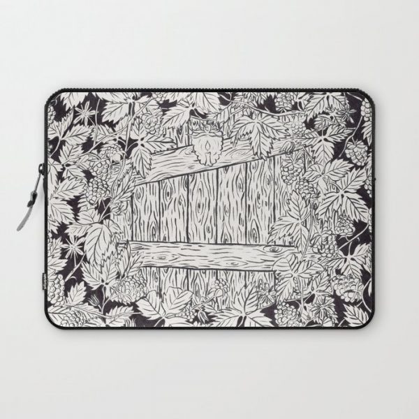 Raspberry Tale (Black) Computer Cover by YuYstudio - Laptop Sleeve - 13"