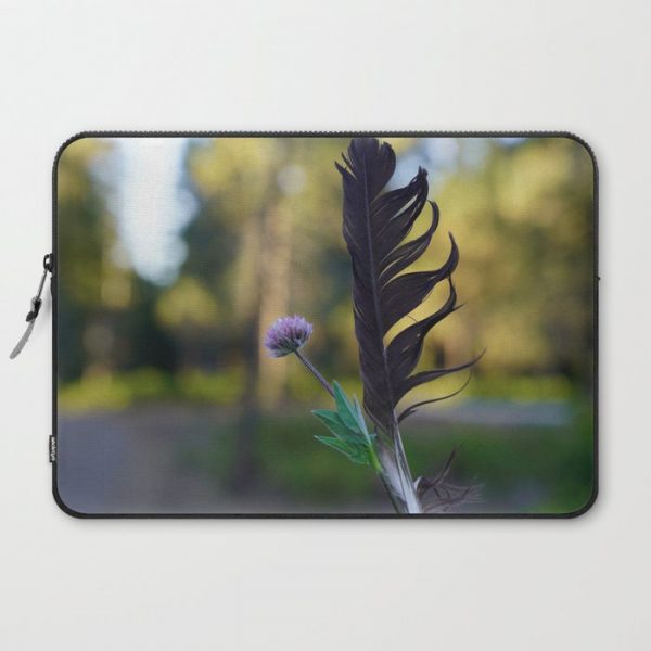 Raven Feather Computer Cover by Sarit Photography - Laptop Sleeve - 15"