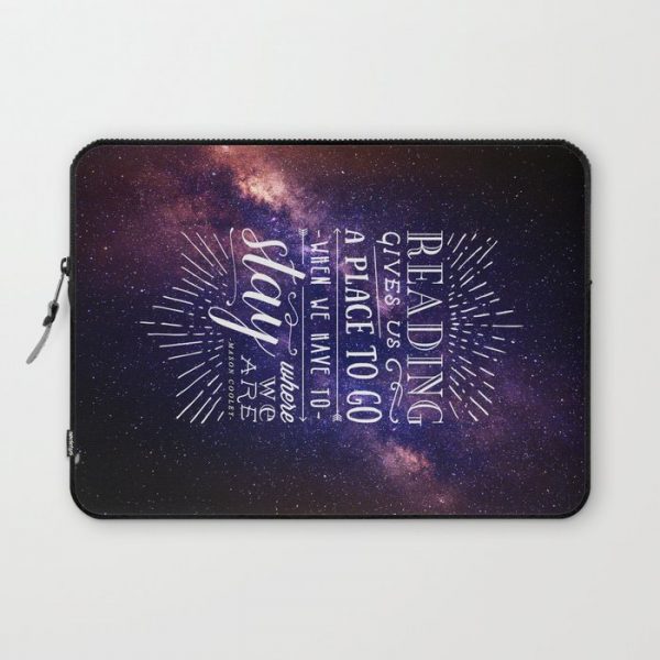 Reading gives us a place to go Computer Cover by Stella Bookish Art - Laptop Sleeve - 13"