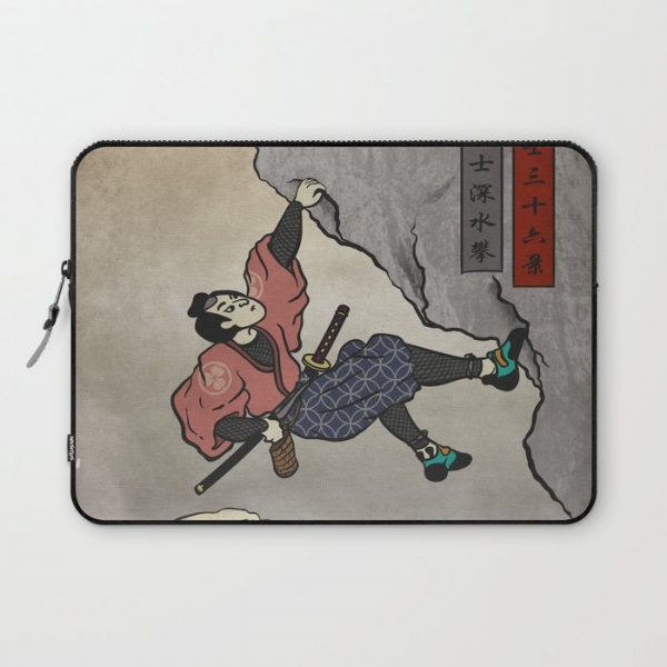 Rock Climbing Samurai Deep Water Soloing Computer Cover by Designwith8 - Laptop Sleeve - 13"