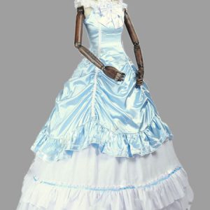 Rococo Retro Costumes Women Vintage Dress Ruffle Bow Marie Antoinette Costume 18th Clothing