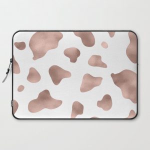 Rose gold cow print Computer Cover by Peggie Prints - Laptop Sleeve - 15"